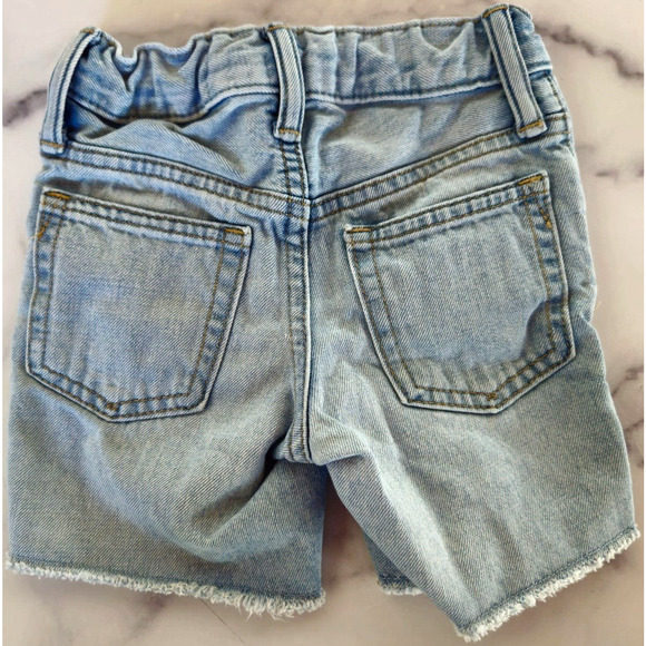 Baby Gap Disney Toddler Kids Denim Jean Shorts 2T Blue Mickey Mouse Donald Duck - Picture 2 of 6